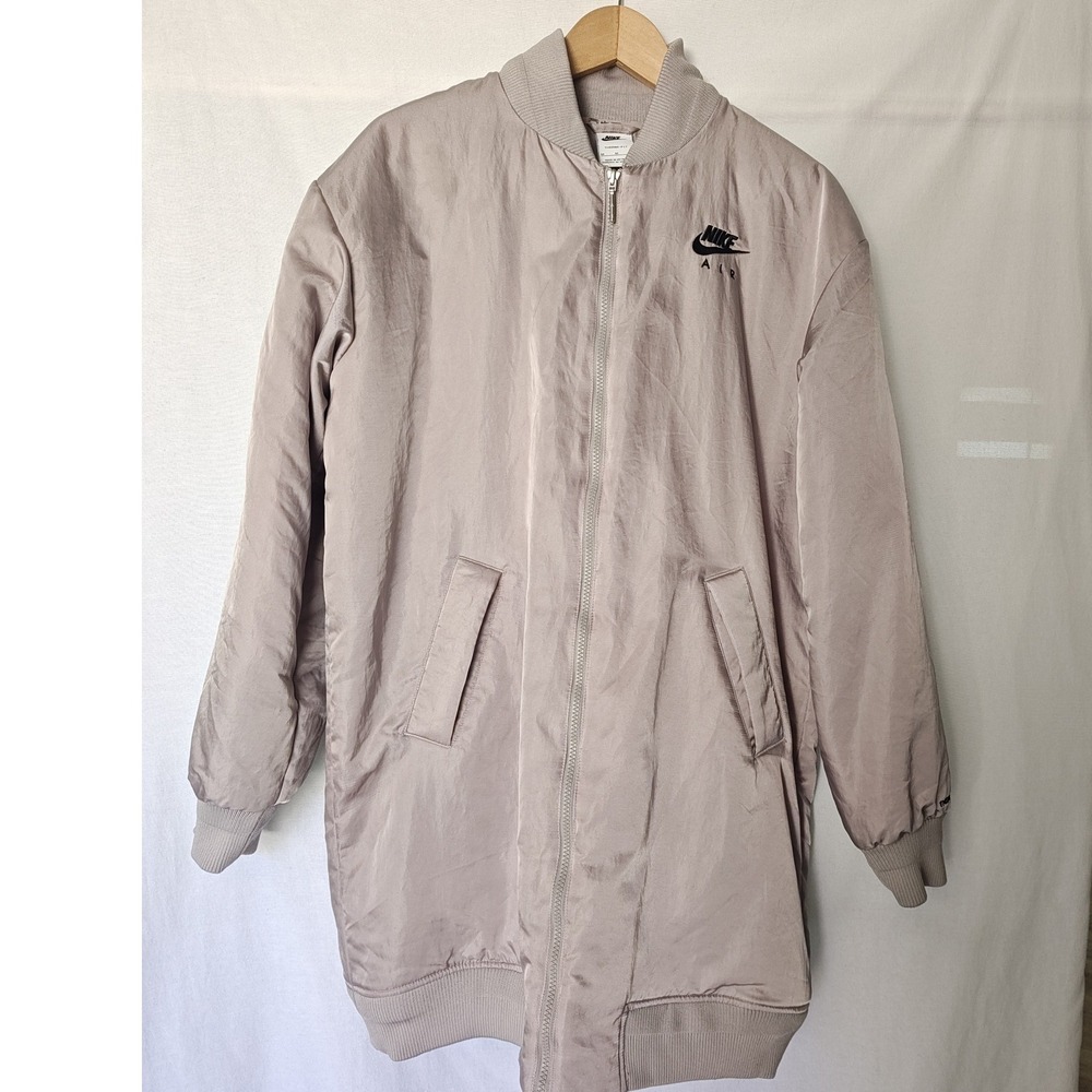 Nike Air Therma FIT Synthetic Fill Bomber Jacket Longline Gray DD4640 Medium M‎